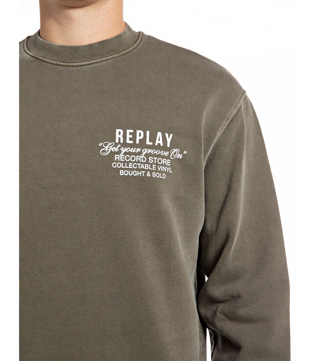 バックプリントガーメントダイ コットンフリース 詳細画像 マッドグリーン 4